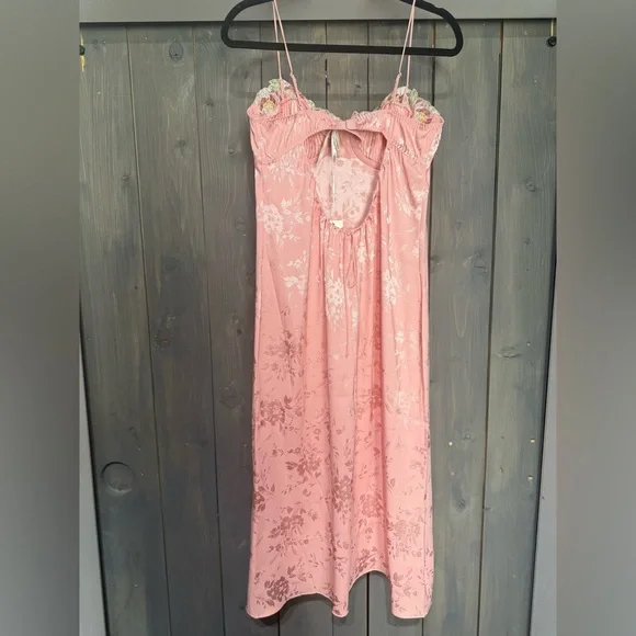 NWT For Love & Lemons x Victoria's Secret Lola Midi Dress - Blush Pink Large - Picture 4 of 7